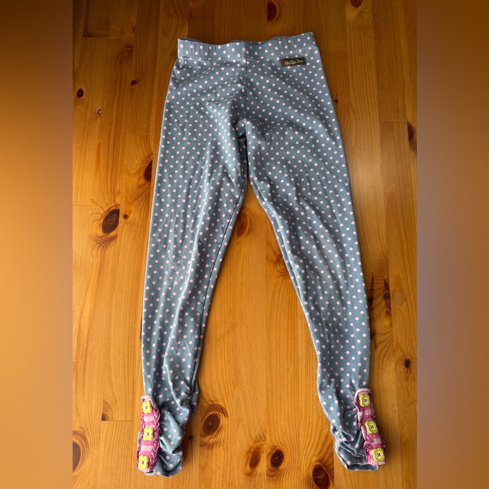 Girls' Matilda Jane Polka Dot Ruffle Button Leggings Size 8